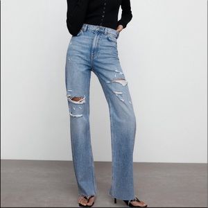 Zara 90’s full length jeans 💙